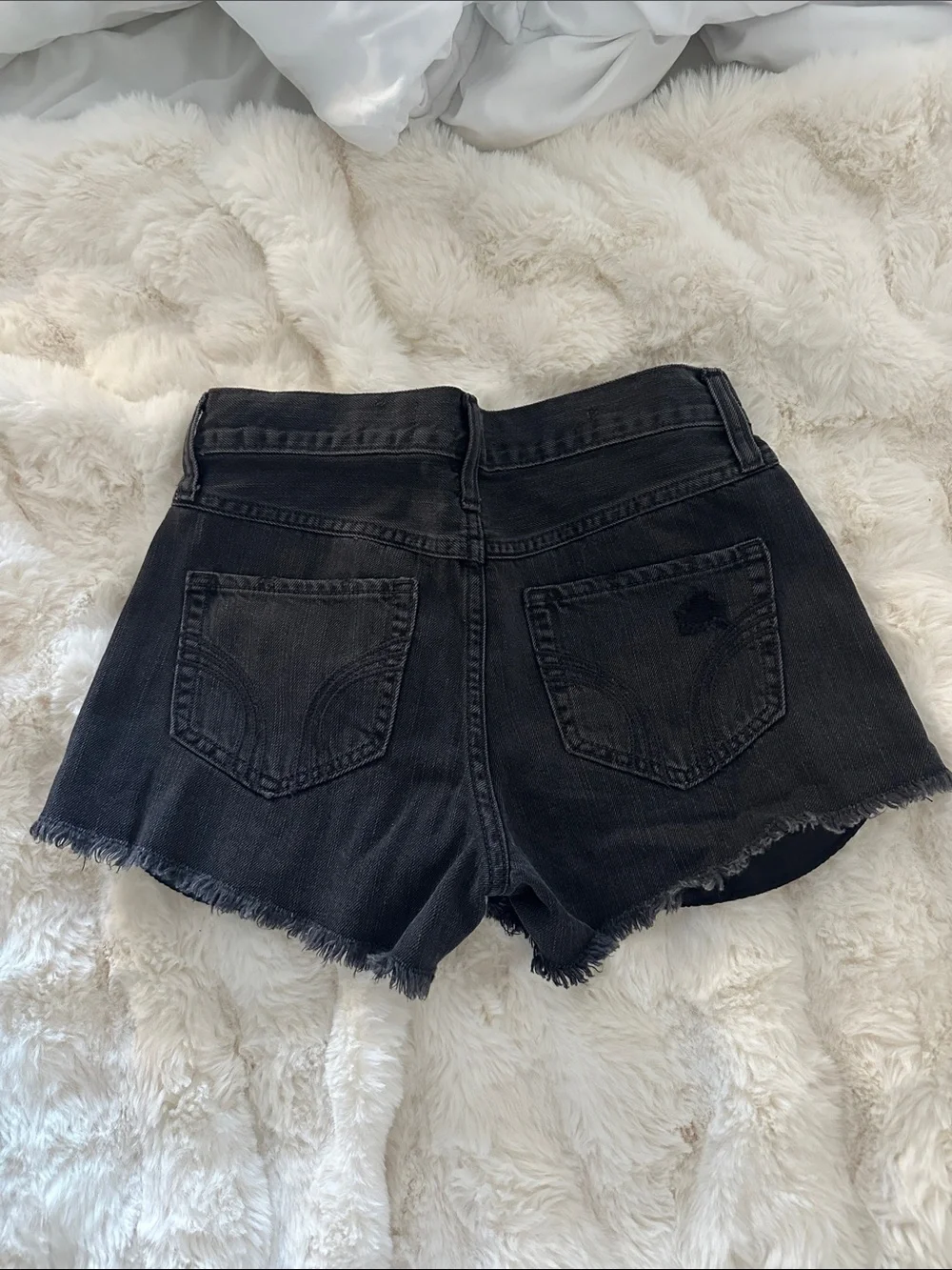 Black Denim Jean Shorts